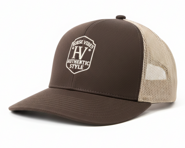 Authentic brown embroidered cap