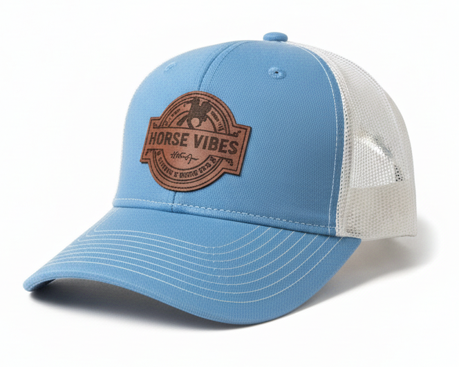 Authentic blue "ponytail" cap for women