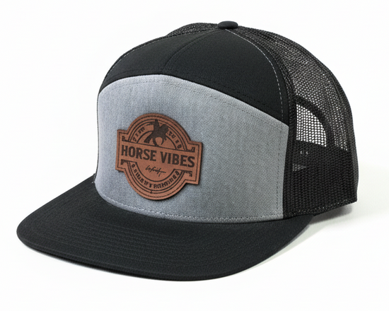 Authentic grey and black flat-brimmed cap