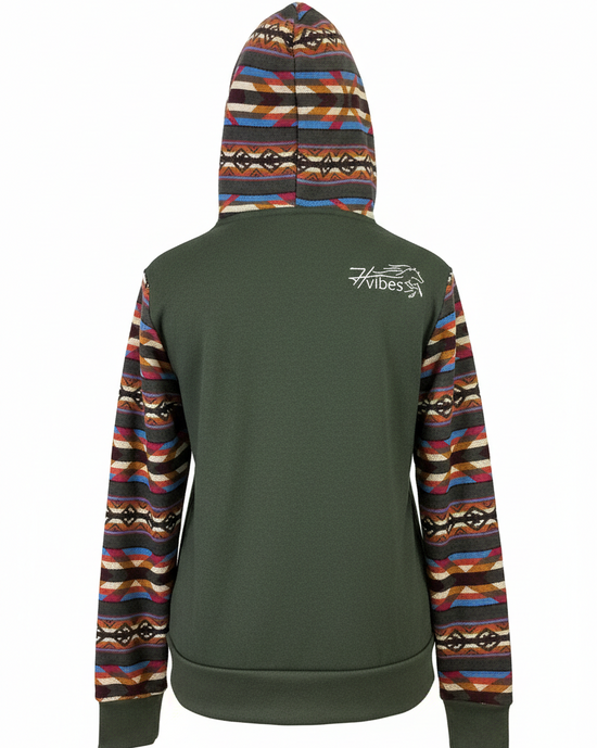 Hoodie West avec zip kaki 3