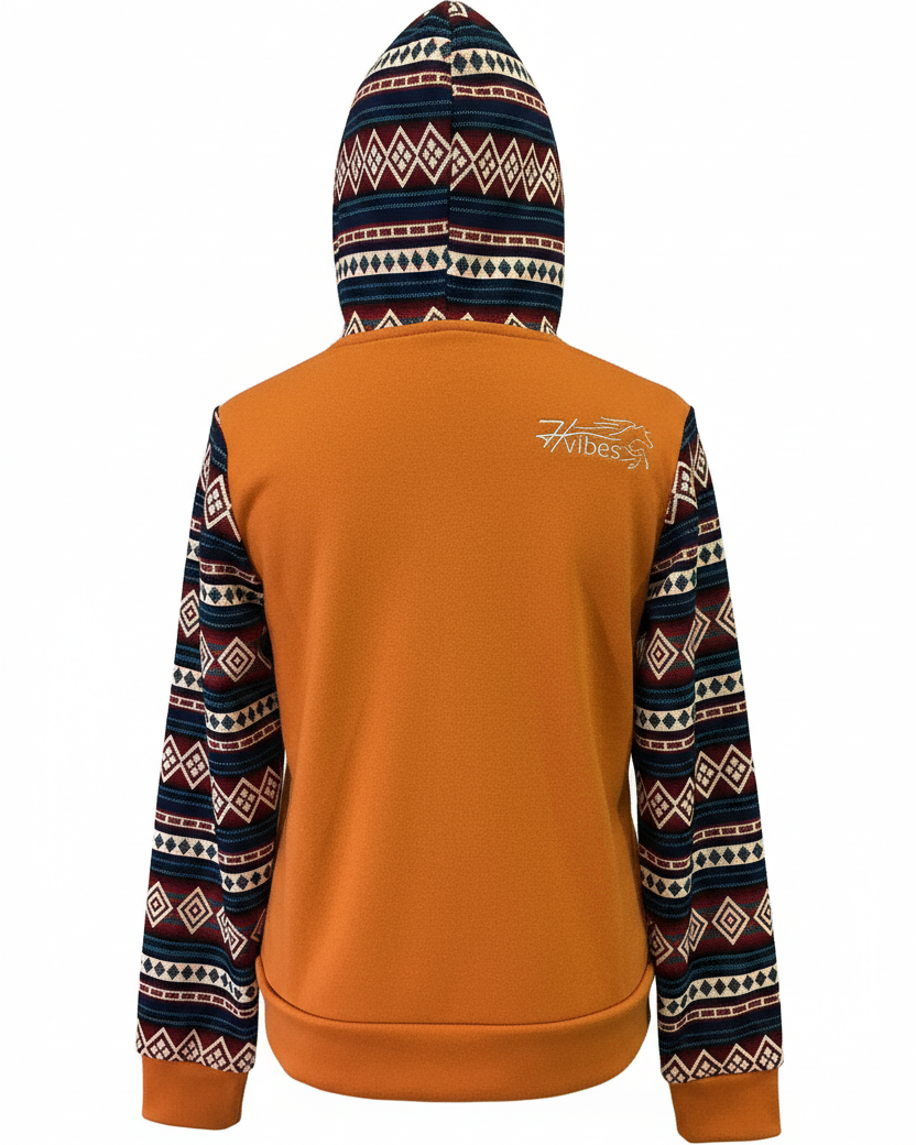 Hoodie West avec zip orange 7