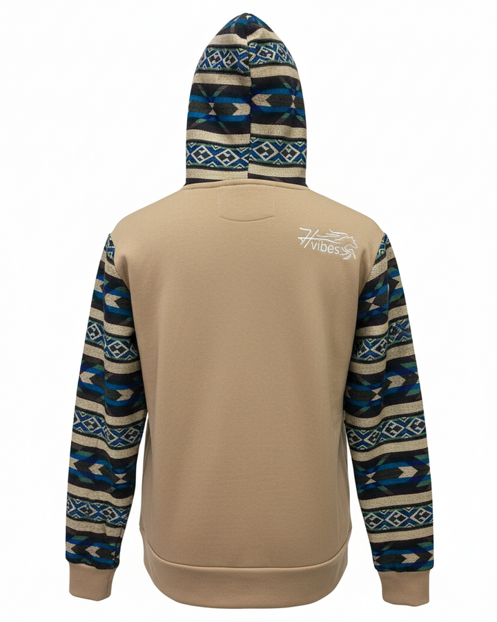 Hoodie West avec zip beige 4