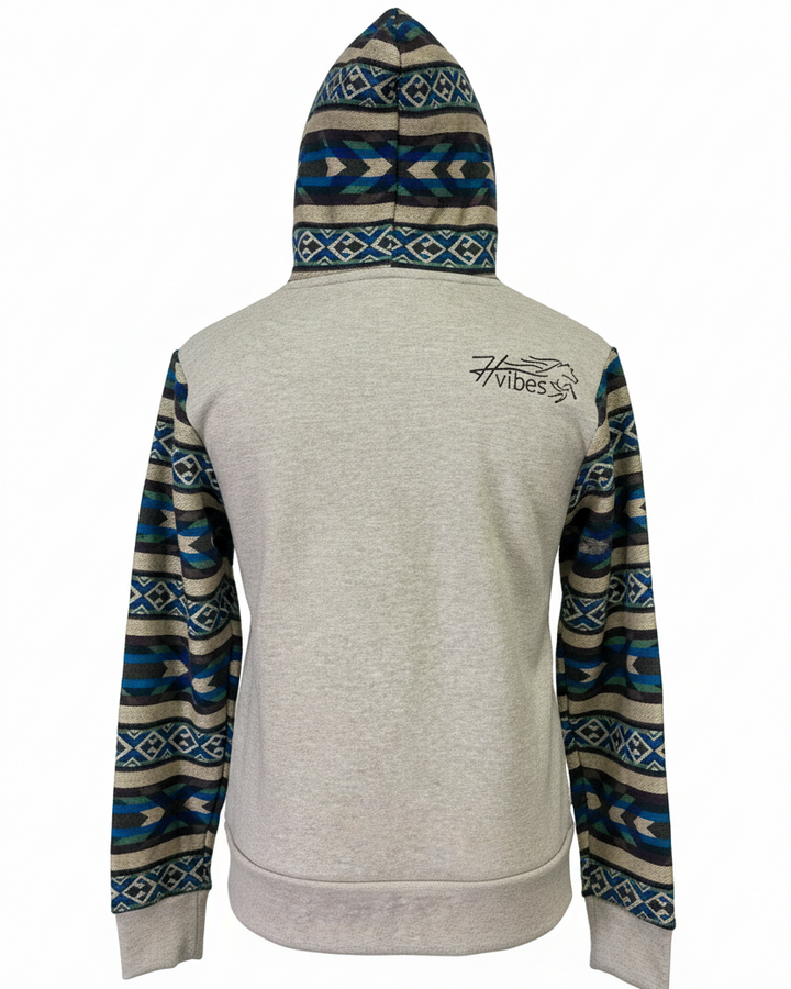 Hoodie West avec zip gris pâle 3