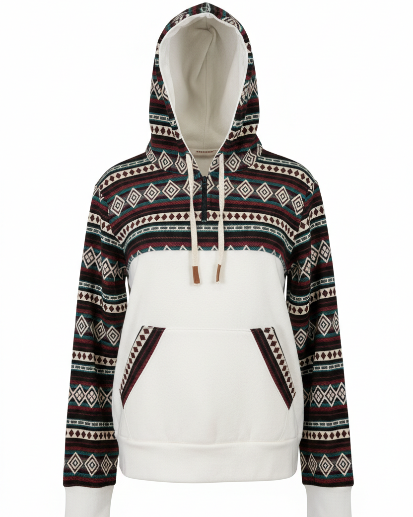 West hoodie with white zip, size 10