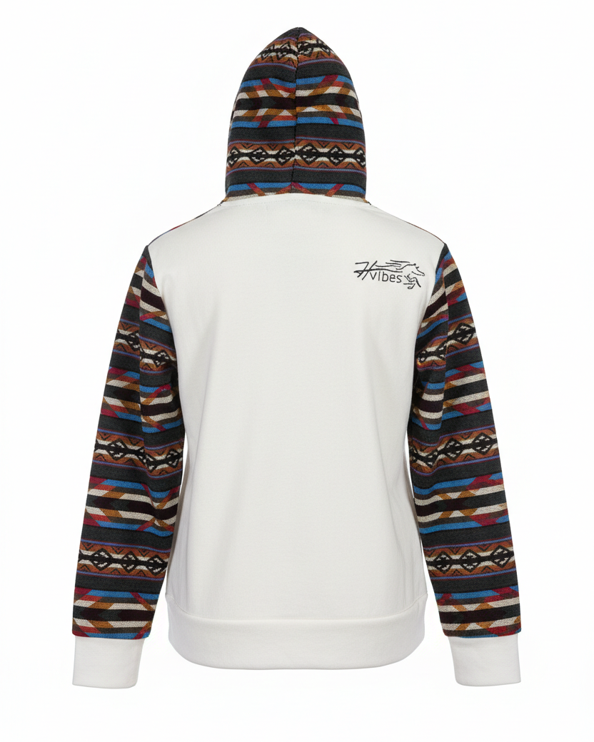 Hoodie West avec zip blanc 6