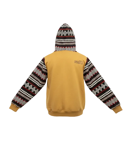 Hoodie West avec zip jaune 3