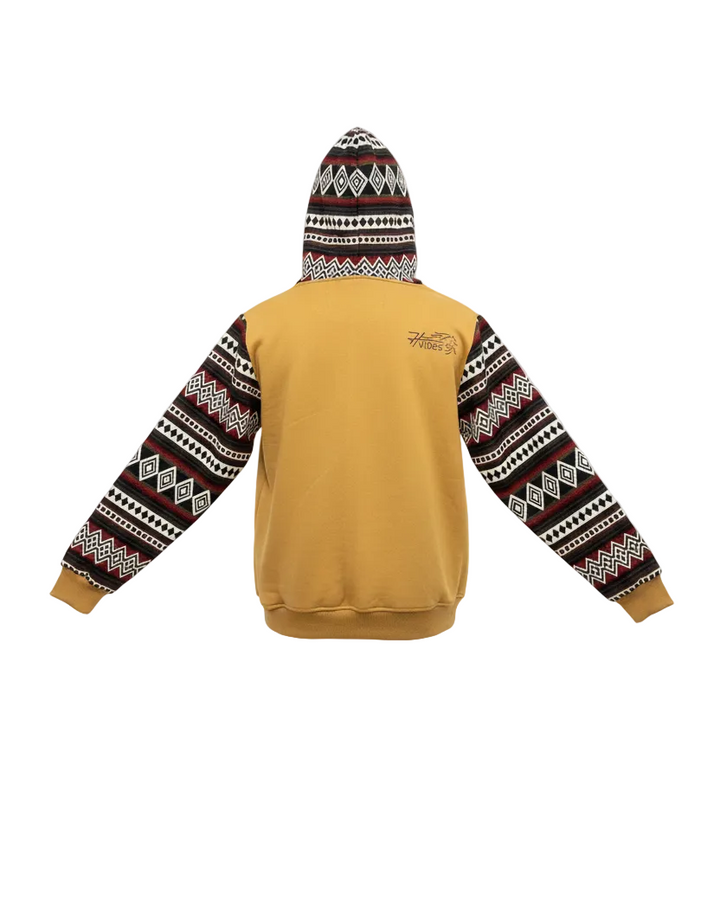 Hoodie West avec zip jaune 3