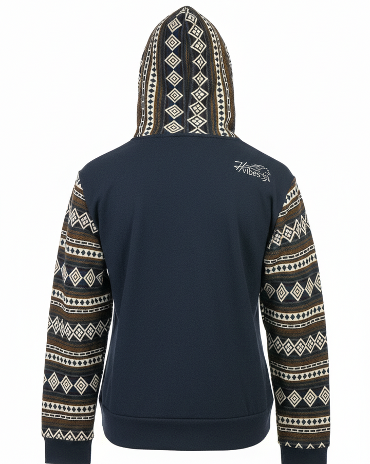 Hoodie West avec zip bleu 9