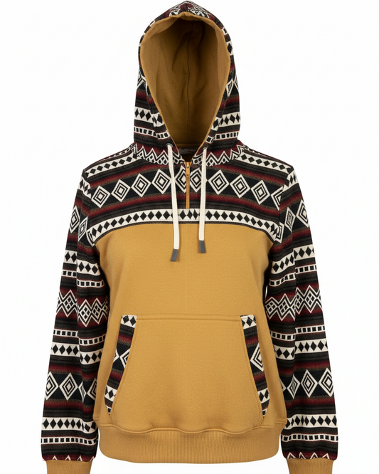 Hoodie West avec zip jaune 4