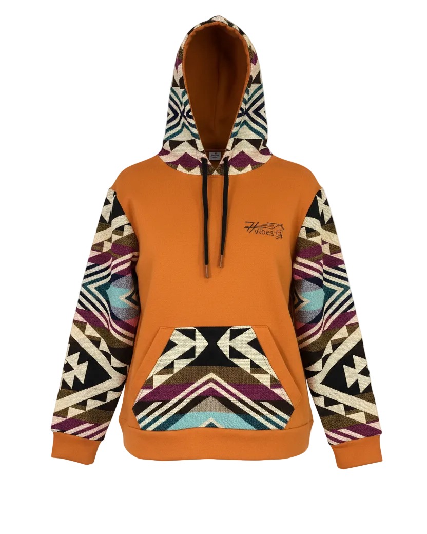 Hoodie West orange 2