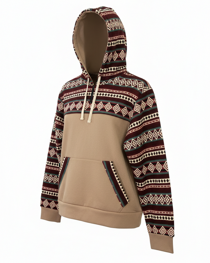 Hoodie West avec zip beige 6
