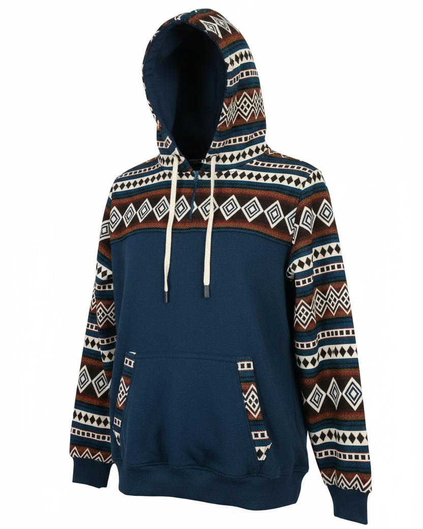 Hoodie West with blue zip 10