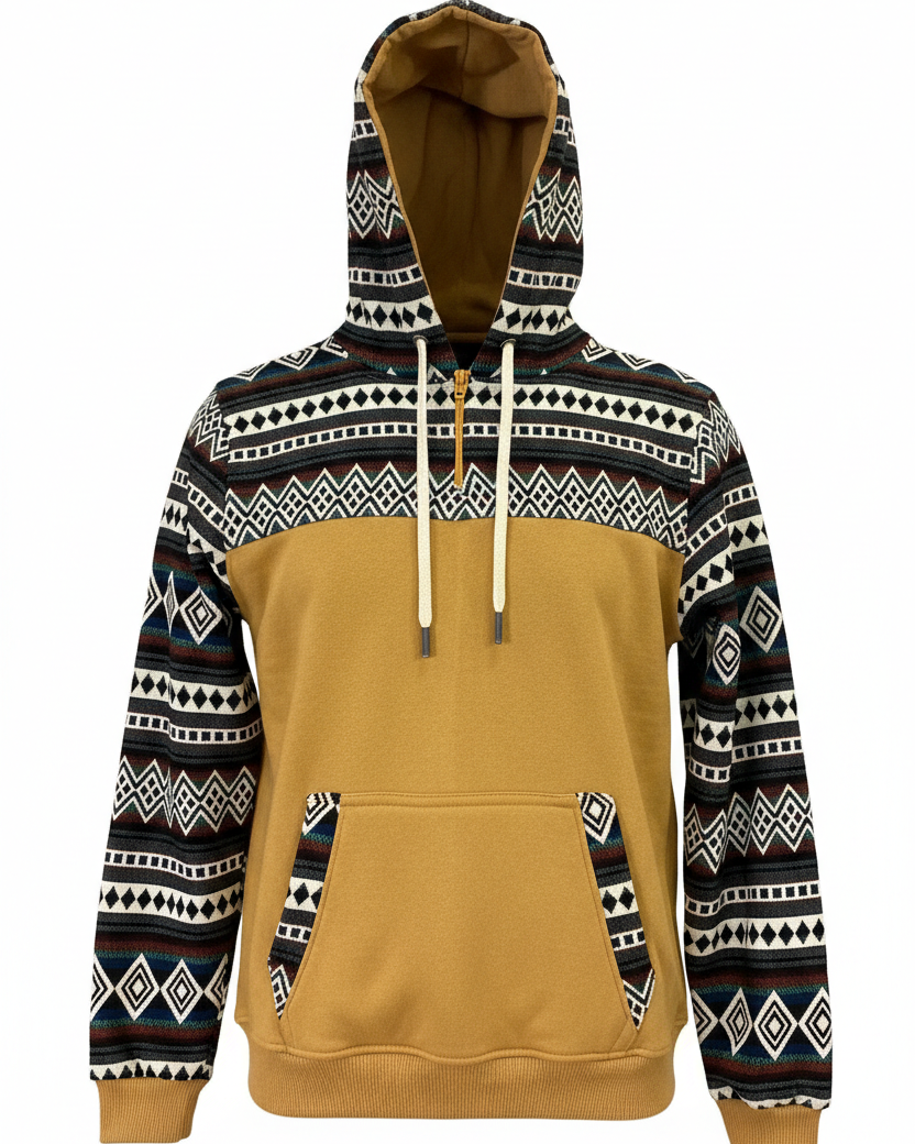 Hoodie West avec zip jaune 5