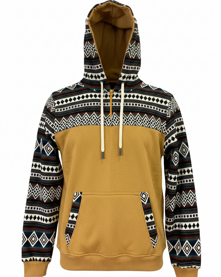 Hoodie West avec zip jaune 5