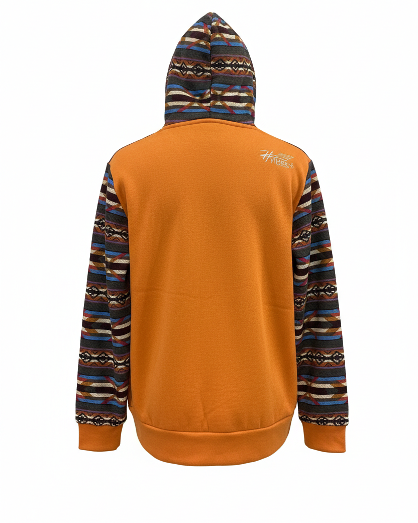 Orange zip-up hoodie, size 6