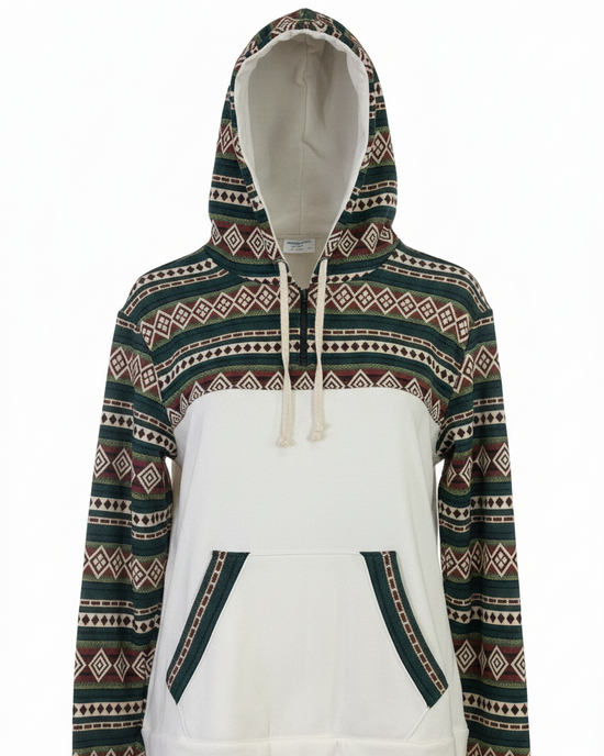 Hoodie West avec zip blanc 3