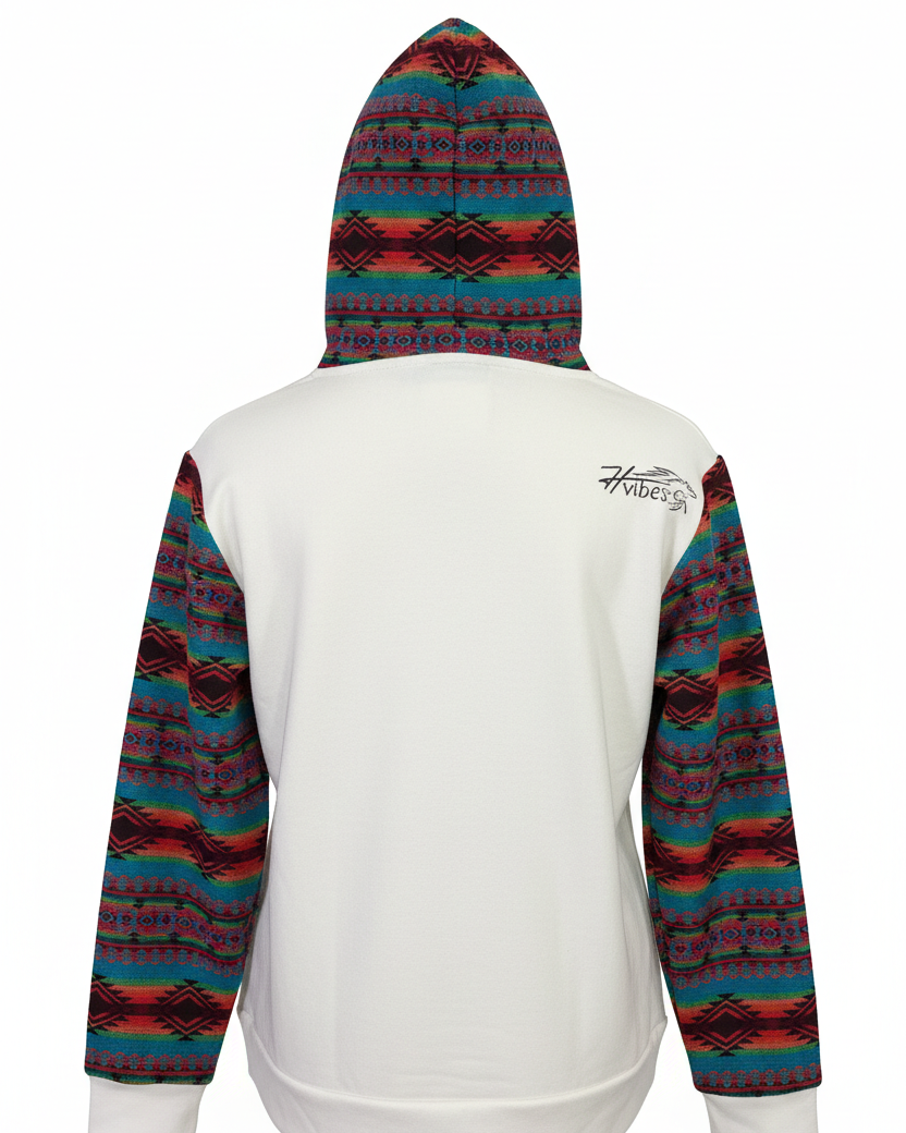 Hoodie West avec zip blanc 4