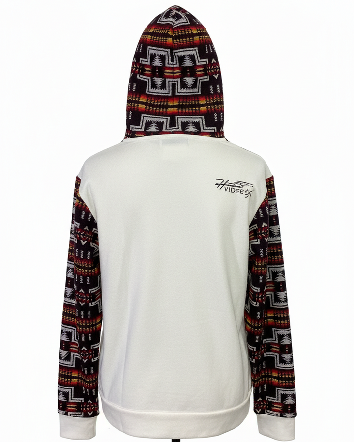 Hoodie West avec zip blanc 2