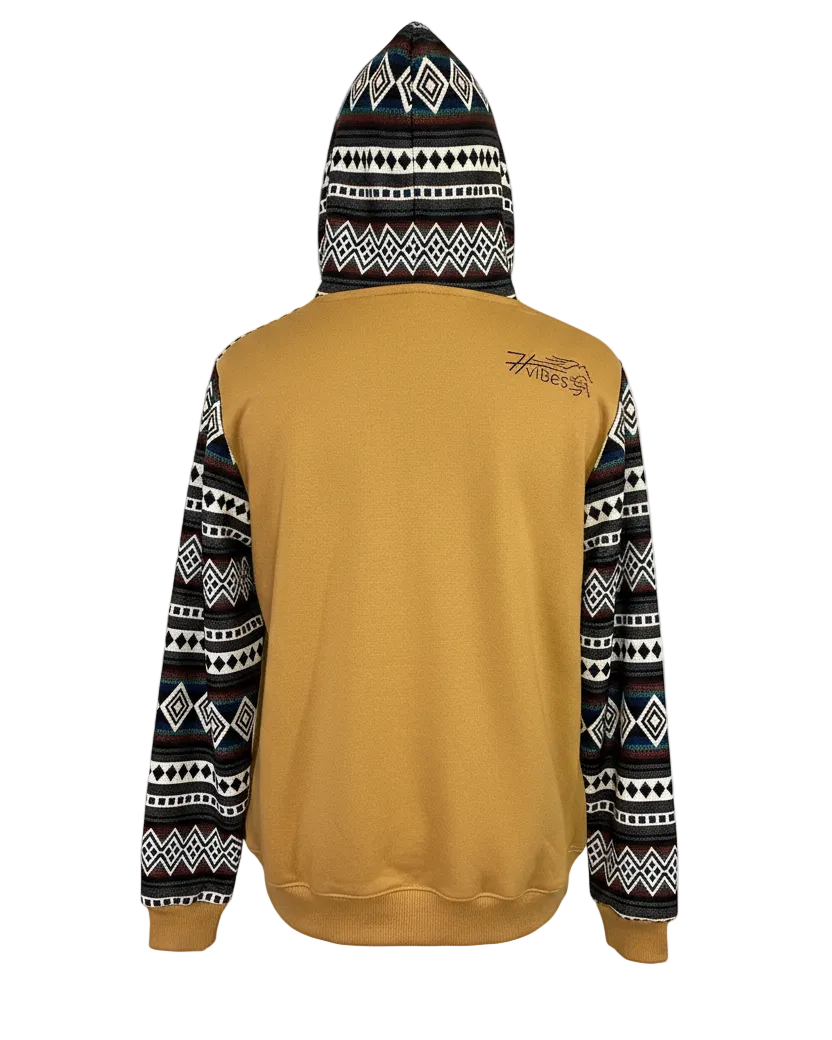 Hoodie West with yellow zip 2