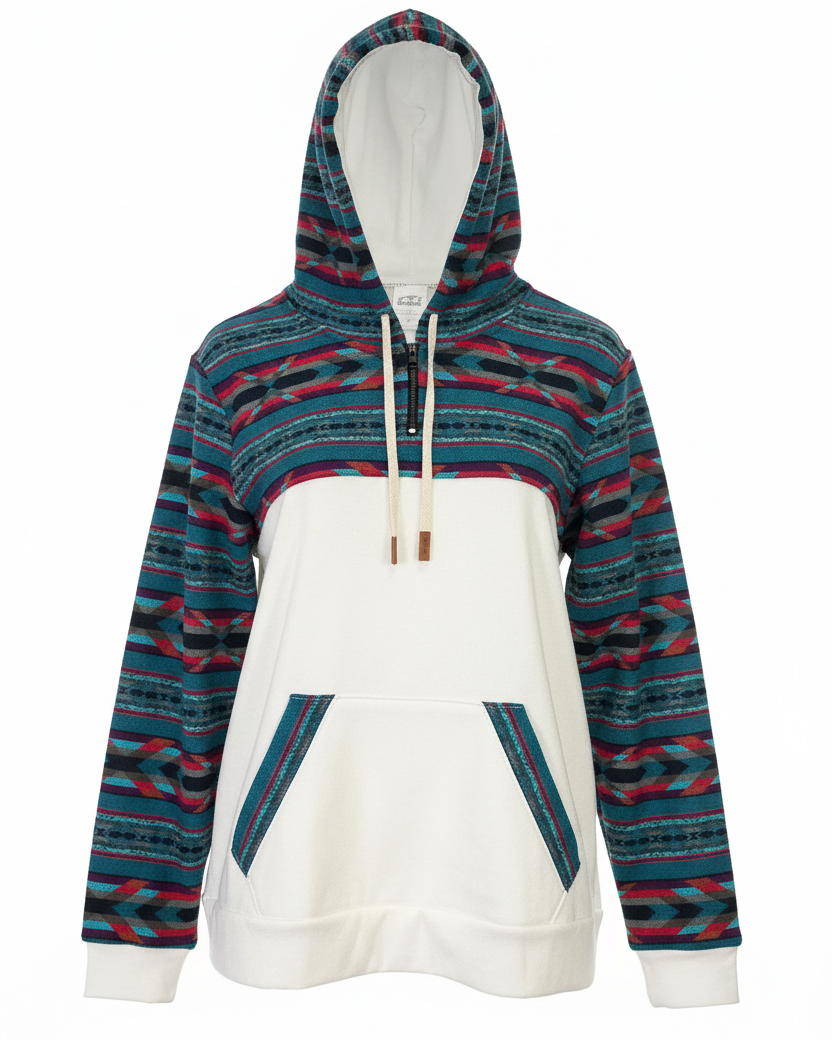 Hoodie West avec zip blanc 7