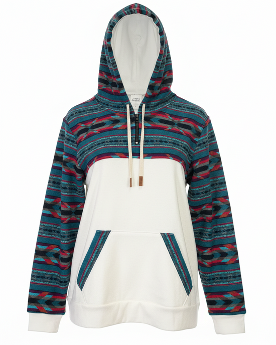 Hoodie West avec zip blanc 7