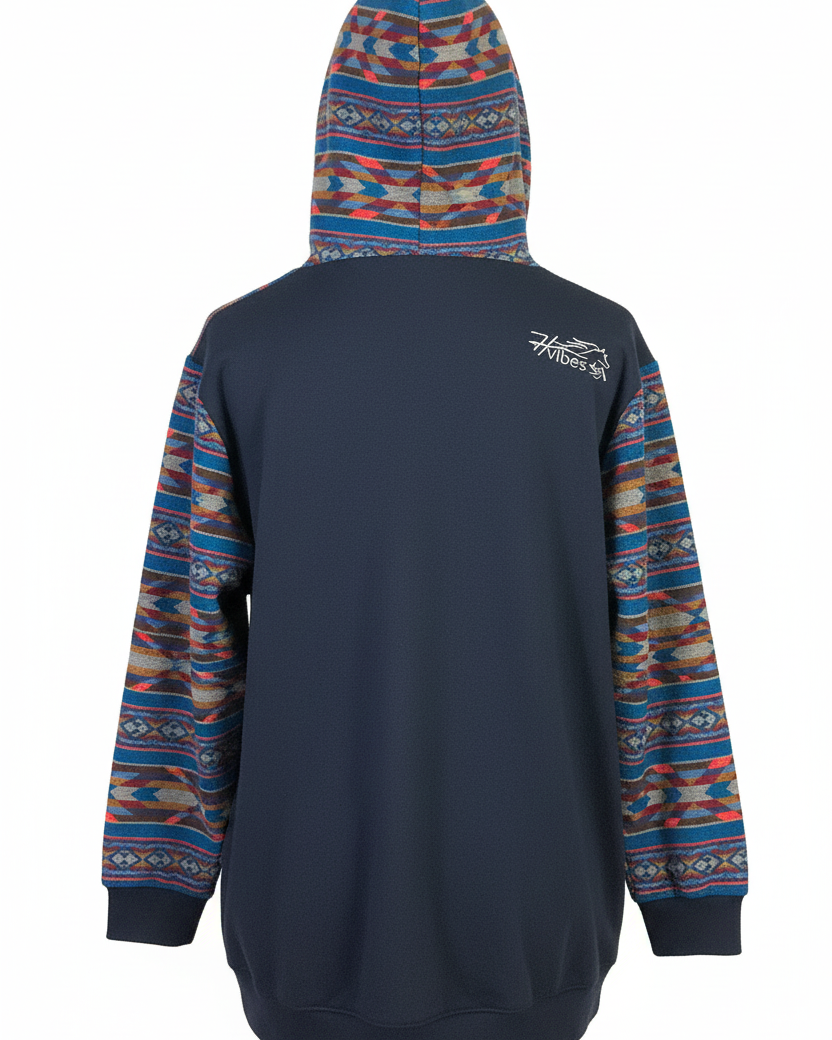 Hoodie West avec zip bleu 5