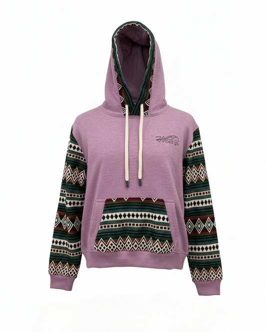 Hoodie West mauve 6