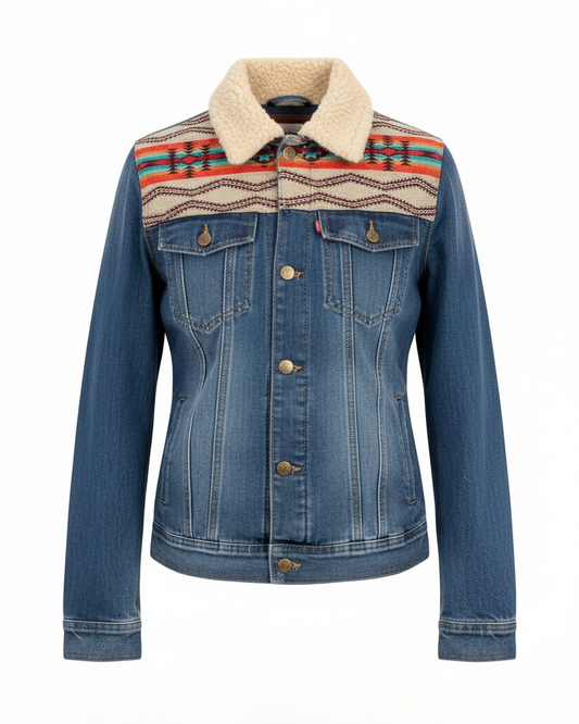 Manteau en jean unisexe 16