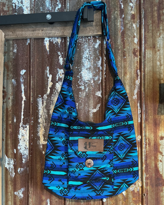 Sac à bandoulière bleu 1