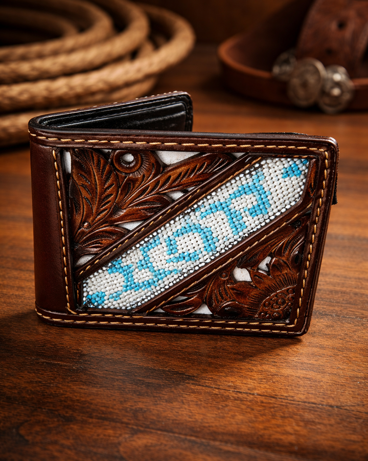 Small leather wallet for men