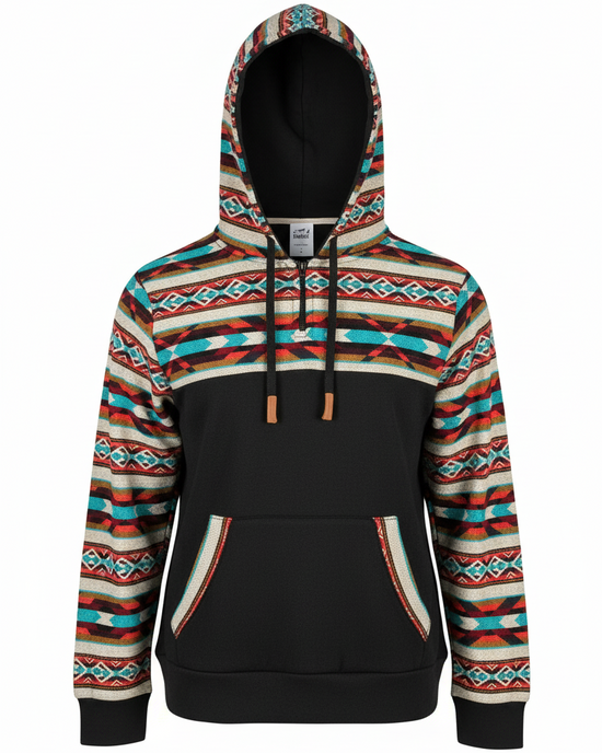 Hoodie West avec zip noir 1
