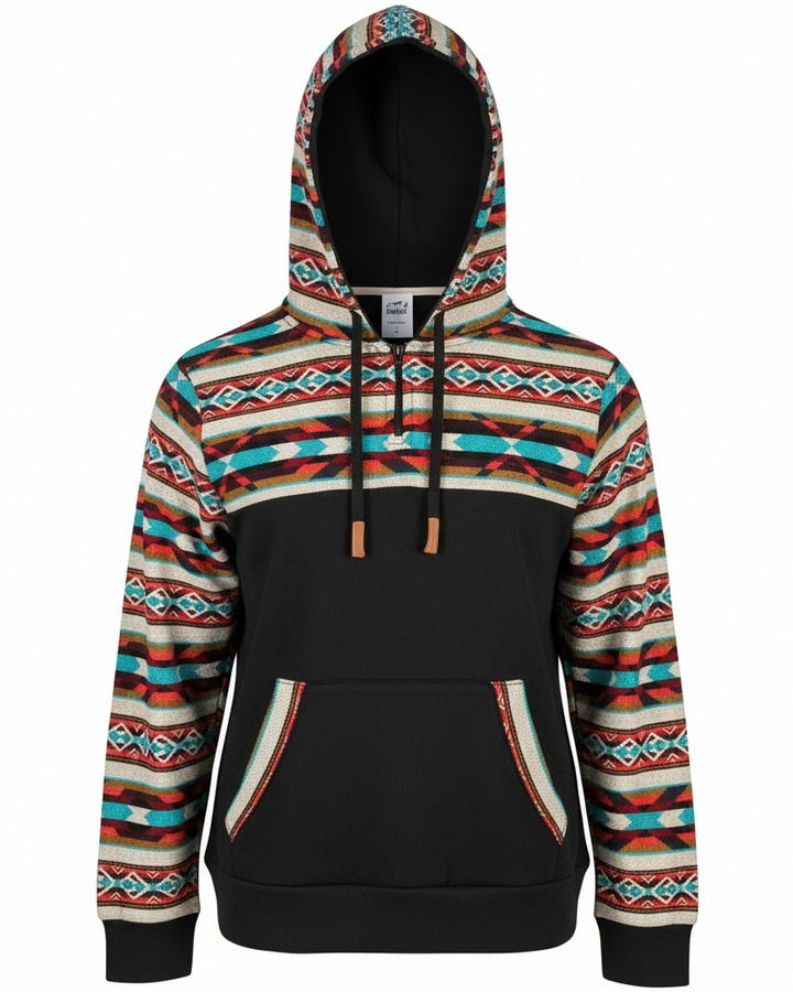 Hoodie West avec zip noir 1