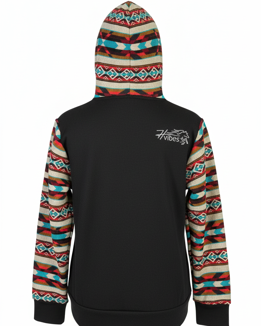 Hoodie West avec zip noir 1