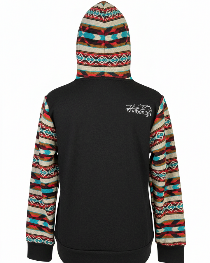 Hoodie West avec zip noir 1