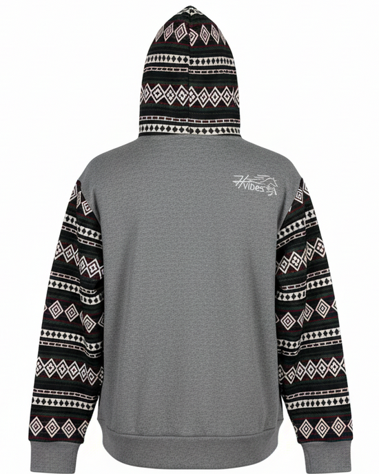 Hoodie West avec zip gris 1