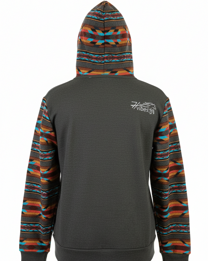 Hoodie West avec zip gris foncé 1