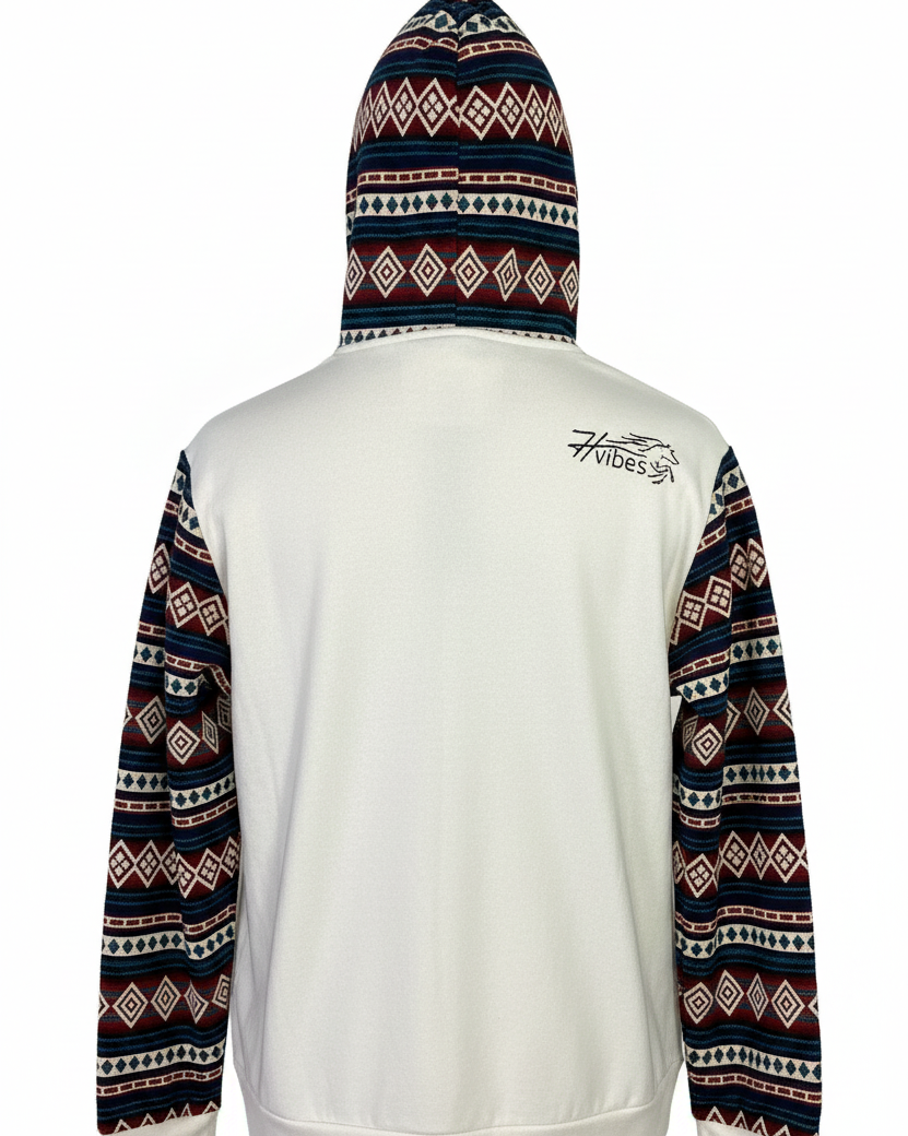 Hoodie West avec zip blanc 1