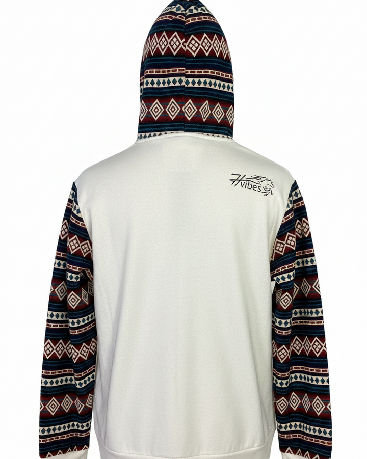 Hoodie West avec zip blanc 1