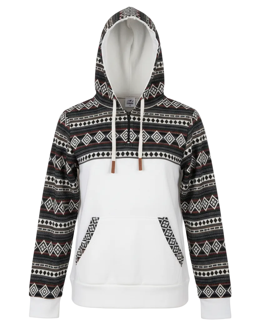 Hoodie West avec zip blanc 8