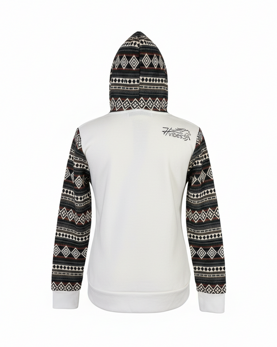 Hoodie West avec zip blanc 8