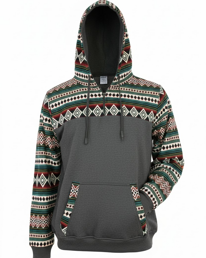 Hoodie West avec zip gris foncé 2