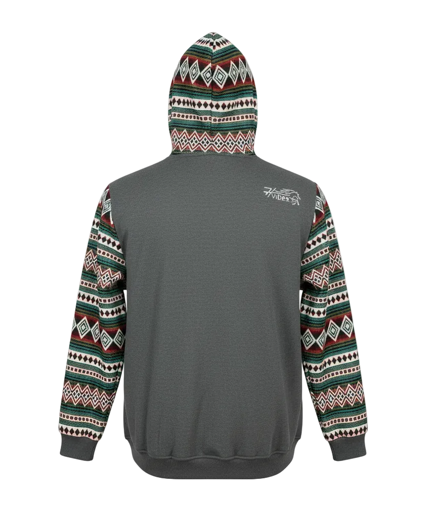 Hoodie West avec zip gris foncé 2