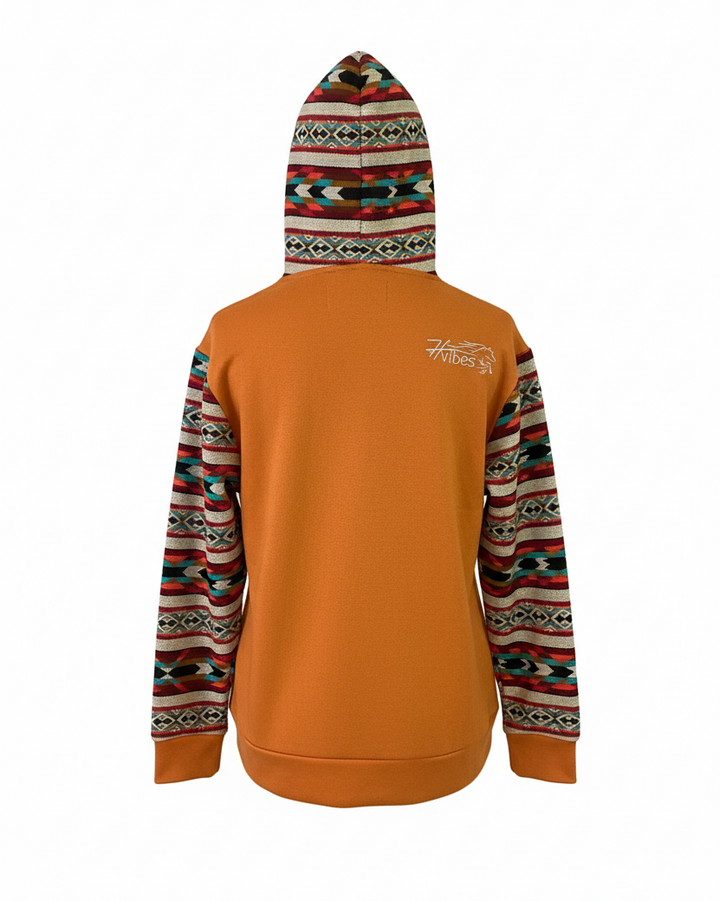 Hoodie West avec zip orange 3