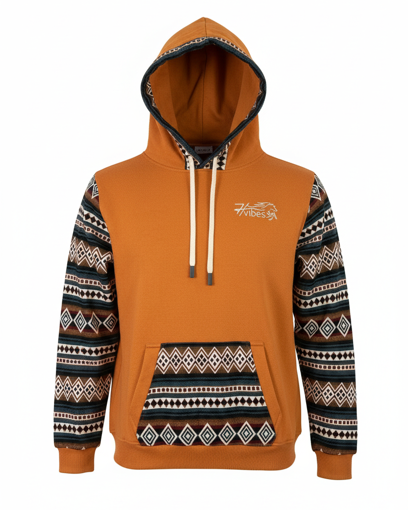 Hoodie West orange 1