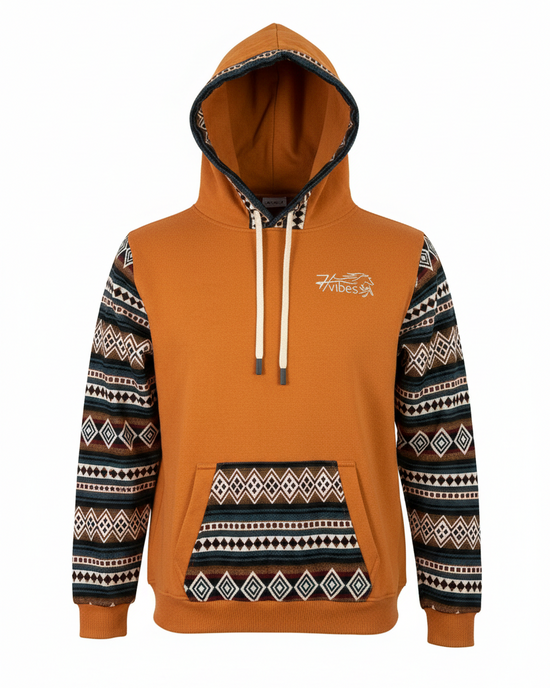 Hoodie West orange 1