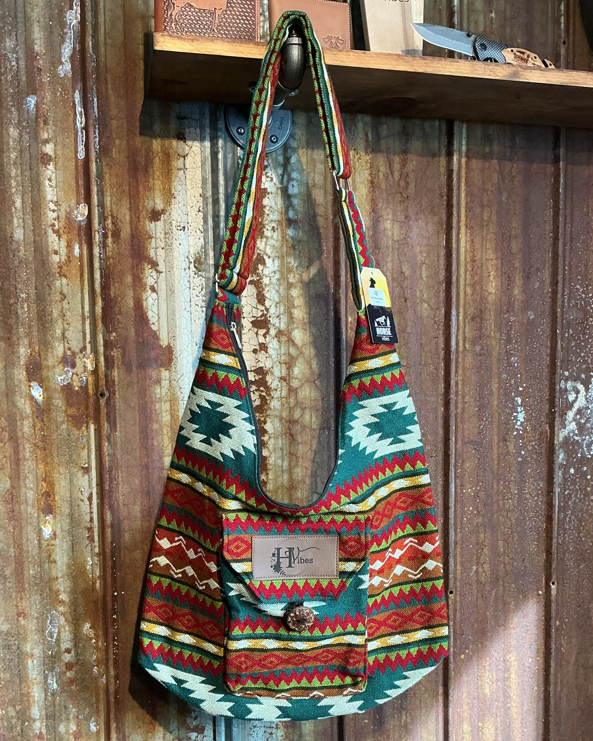 Sac à bandoulière vert 1