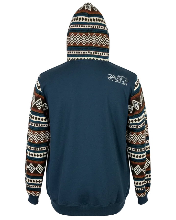 Hoodie West avec zip bleu 11