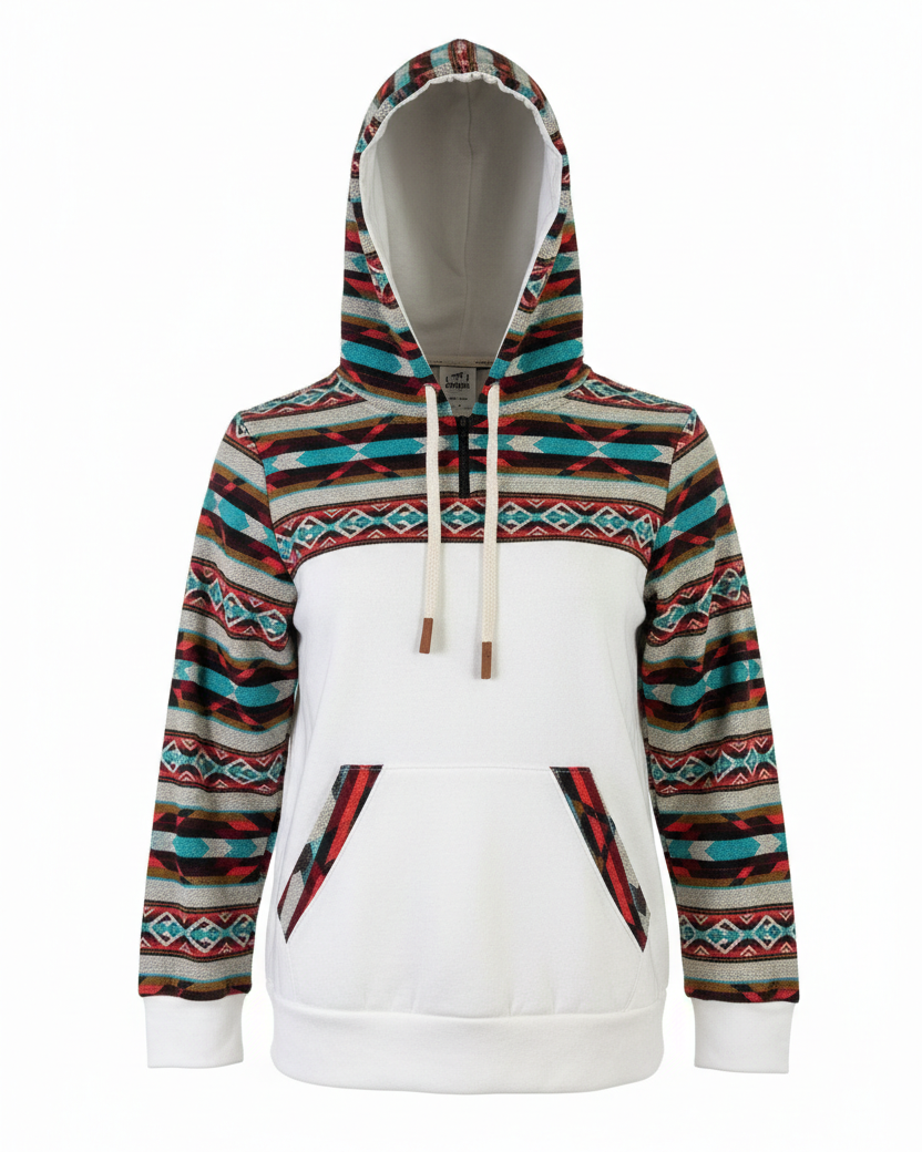 Hoodie West avec zip blanc 9