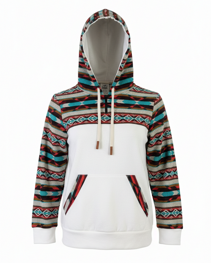 Hoodie West avec zip blanc 9