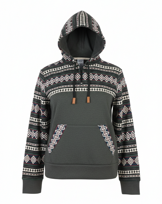 Hoodie West avec zip gris foncé 8